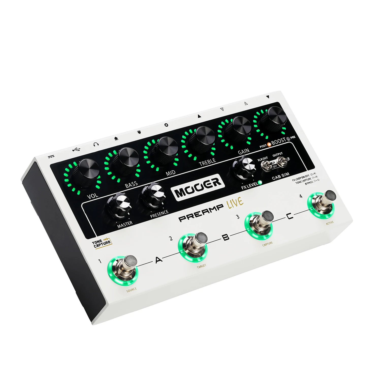 

MOOER PREAMP LIVE Professional Digital Preamp Pedal Preamplifier 12 Channels Guitar Accessories