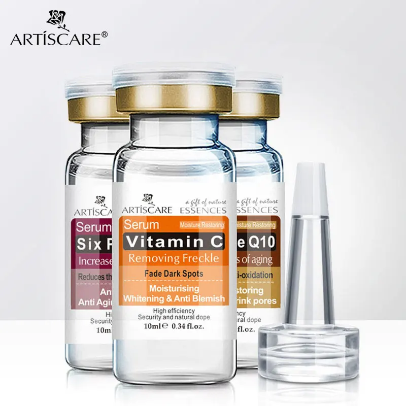 

ARTISCARE Anti Aging & Freckle Removal SET Whitening and Anti Wrinkle Face cream Vitamin C & Coenzyme Q10 & Six Peptides 3Pcs