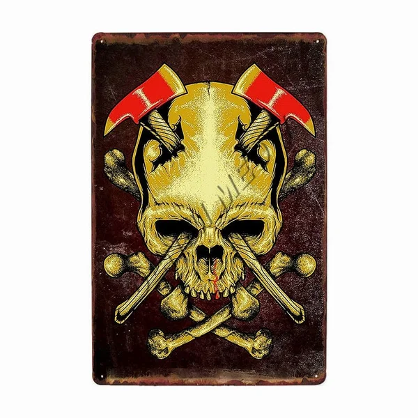 

Металлический жестяной знак с изображением сахарного черепа в мексиканском стиле, винтажная тату-палатка, магазин, железная живопись, деко...