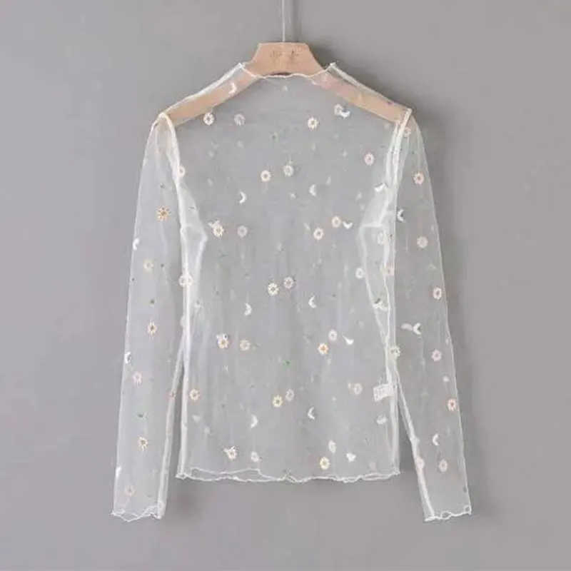 Футболка в Корейском стиле с принтом Маргаритка милая пикантная нижняя рубашка