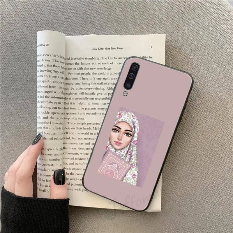 

Muslim Islamic Arabic Hijab Face Gril Phone Case For Samsung galaxy S 9 10 20 A 10 21 30 31 40 50 51 71 s note 20 j 4 2018 plus