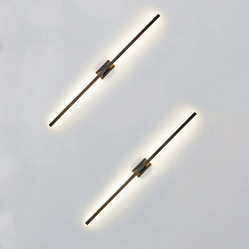 

Bathroom LED Wall Light Black Bedside Wall Sconce LED Mirror Wall Lamp Home Lights Modern Nordic Wall Light Hotel