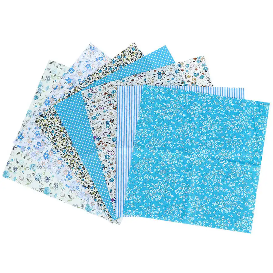 Хлопчатобумажная ткань с принтом Blue Lake различные красивые узоры для шитья