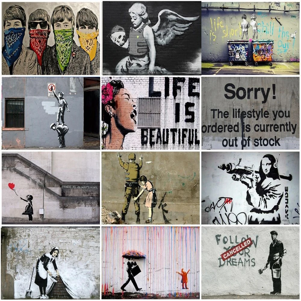 

Graffiti Art Canvas Painting Unframed Wall Art Pictures Poster and Prints Canvas Art Living Room Decor Home Decor