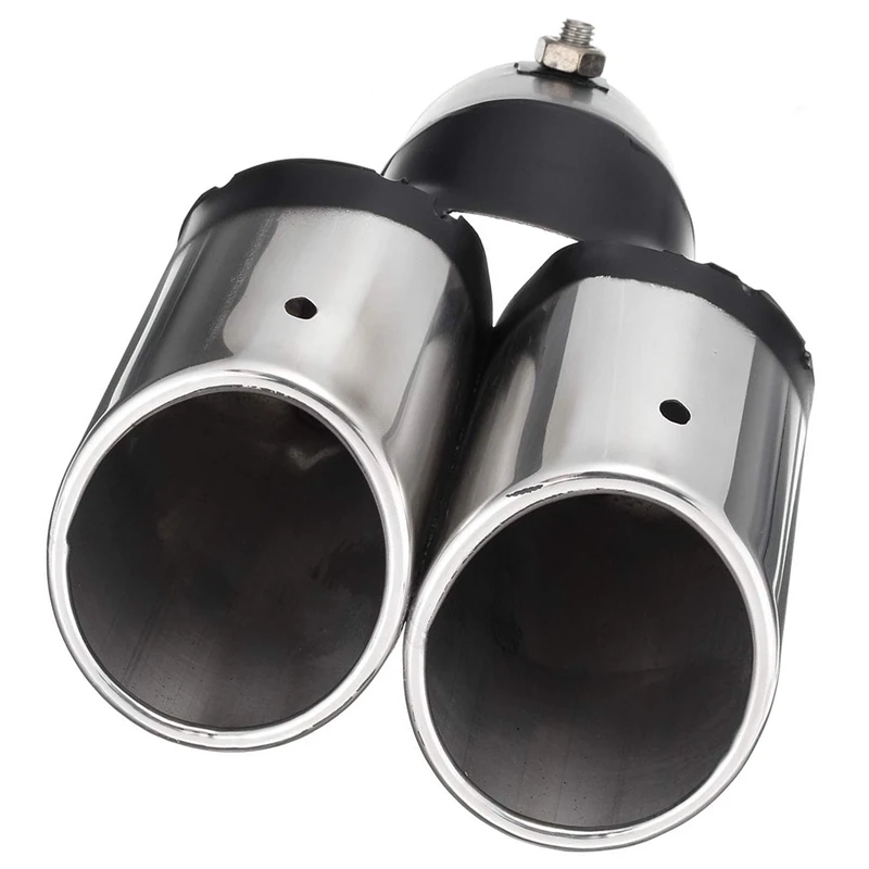 2 шт. универсальное украшение автомобиля хромированная выхлопная труба из