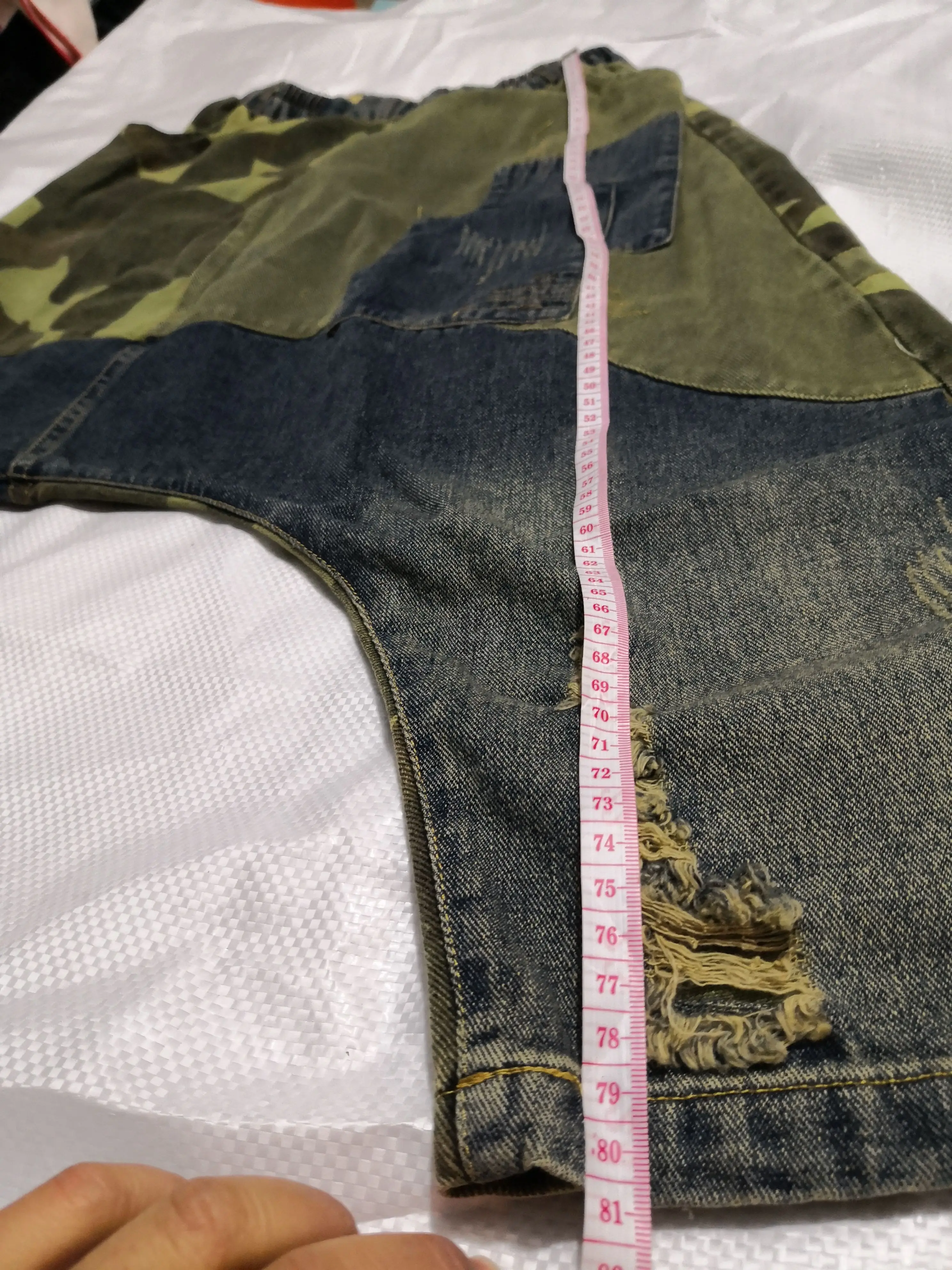 

Women Baggy Low Crotch Denim Pants Camouflage Patchwork Wide Leg jeans hip hop cowboy Harem Trousers Boyfriend Bloomers Joggers