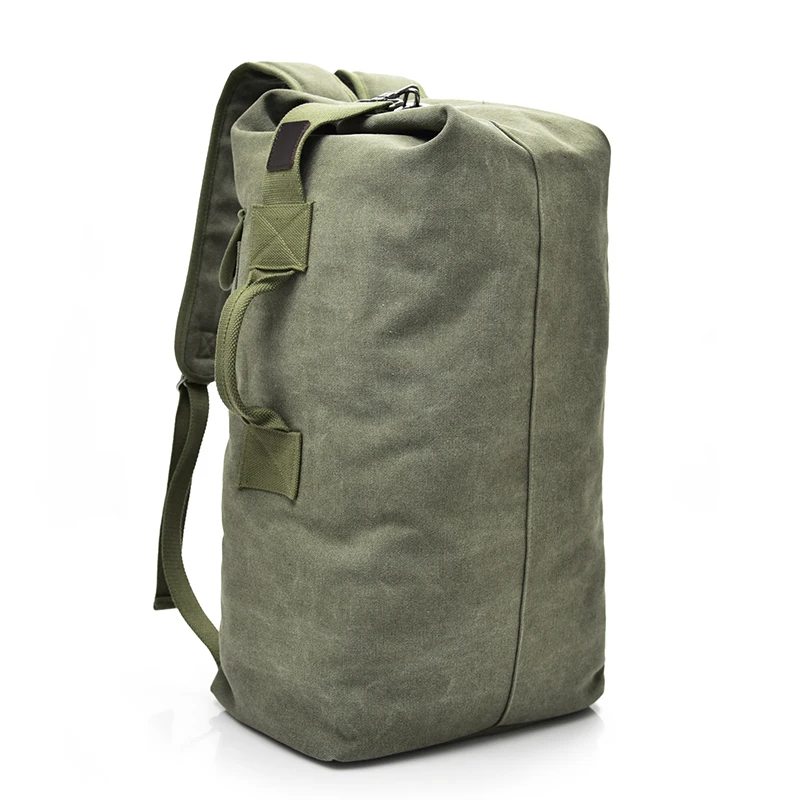 

New Large Capacity Backpack Male Luggage Boys Canvas Backpack Bucket Shoulder Bags Leisure Men Backpacks for Travel for School