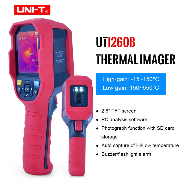 Промышленная инфракрасная тепловизионная камера UNI-T ЖК-дисплей 2 8 дюйма схемы