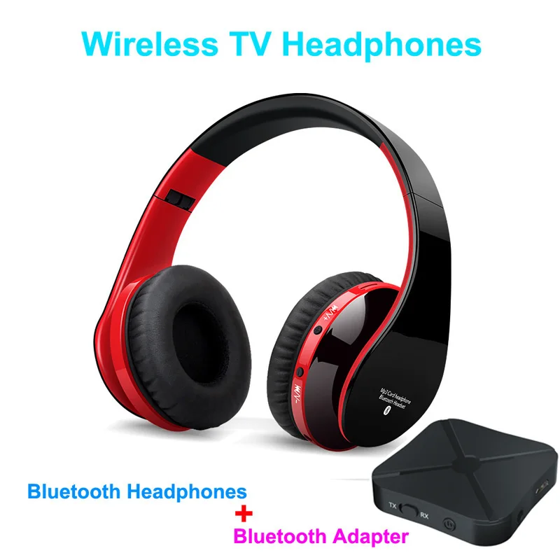 Bluetooth передатчик наушников для ТВ Беспроводные стереонаушники комплект с