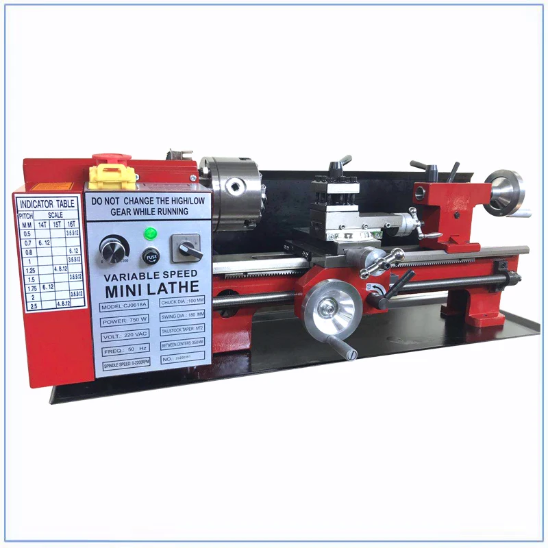 Бесщеточный двигатель все металлические шестерни 750 Вт мини токарный станок