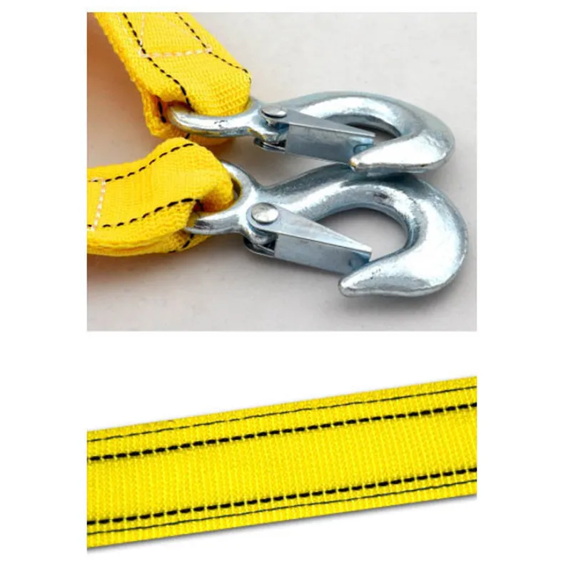 4 м сверхмощный 5 тонный автомобильный буксирный трос Ремень Крючки для фургона