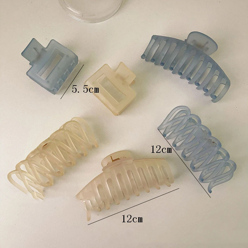 

1PC Girl Hair Claw Women Geometric Hair Clamp Grab Hair Jaw Clip Grip Barrettes Korean Style Hairpin Acrylic Styling Accessories