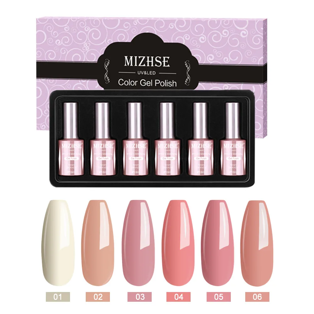 MIZHSE, 18 мл, Гель-лак, Гель-лак, УФ-гель, светодиодный, лампа, Гель-лак, дизайн ногтей, лак для ногтей, 6 шт. в наборе, УФ-смола, цвет, грунтовка - Цвет: P03