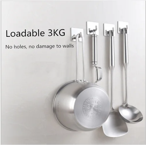 Настенные кухонные Крючки из нержавеющей стали 304 4 шт. вешалка для одежды