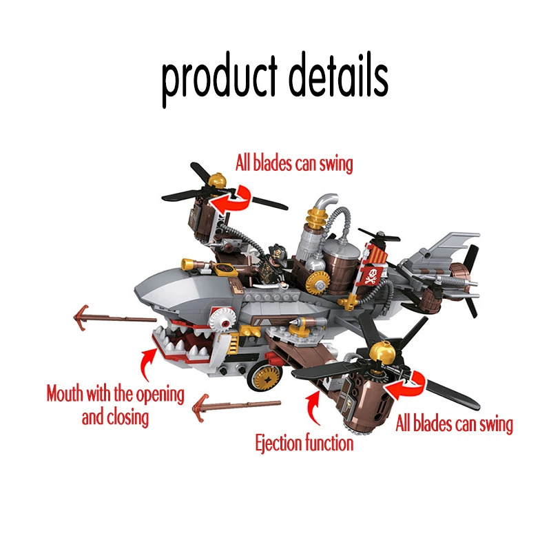 536 шт. Детский конструктор Акула | Игрушки и хобби