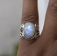 european and american thai silver jewelry new moonstone ring