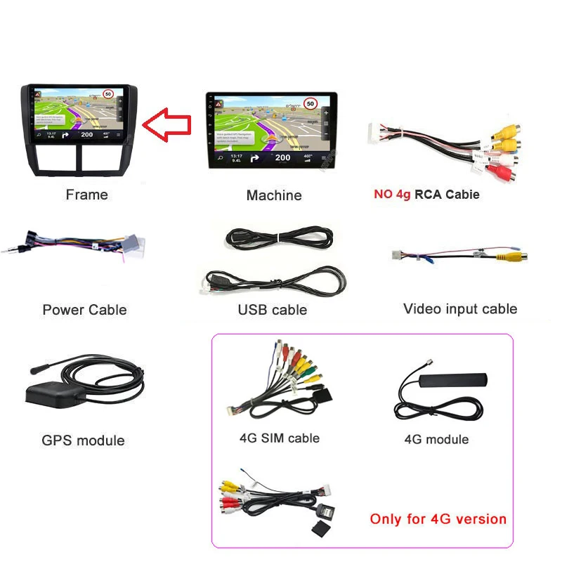 Автомагнитола 2 Din 9 дюймов GPS мультимедийный плеер Android 10 авто для Subaru Forester 2008-2012 4