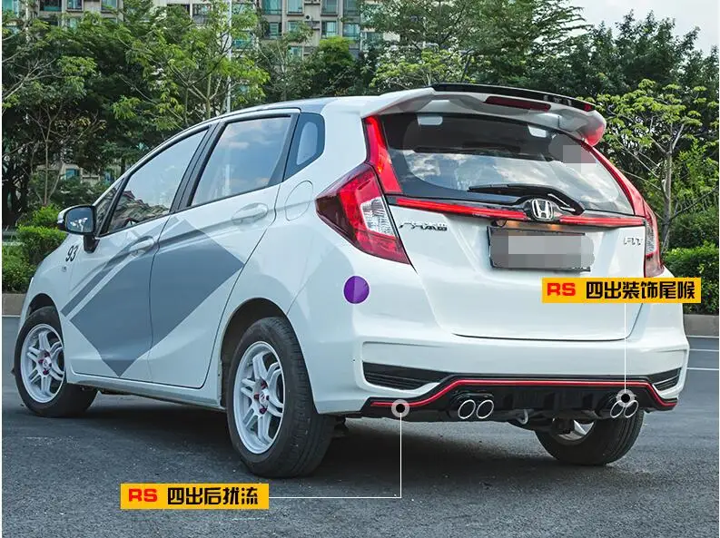 Для Honda FIT JAZZ Body kit спойлер 2018-2019 для 4CK ABS задний передний бампер диффузор защитные