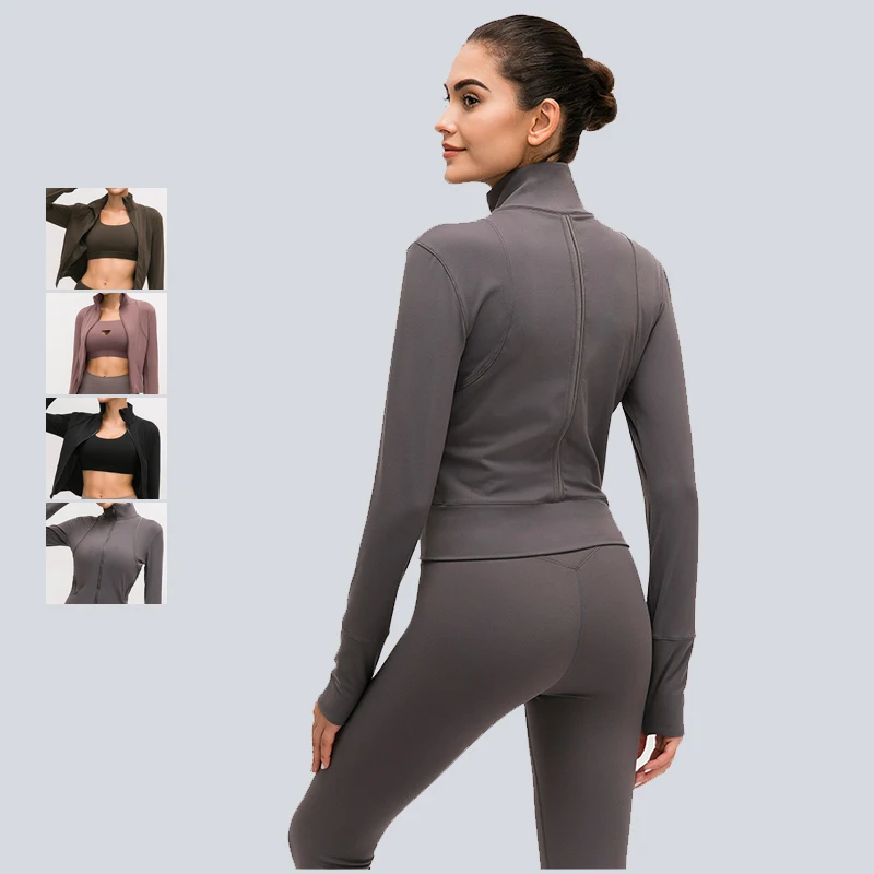 Женский спортивный топ на молнии с карманами для фитнеса и йоги |
