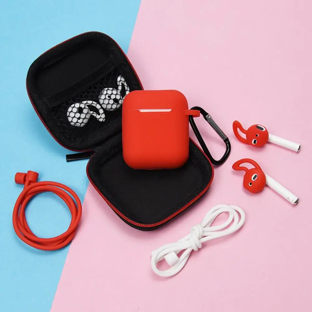 7 шт./компл. набор аксессуаров для Airpods 1 силиконовый чехол наушников 2 затычка ушей