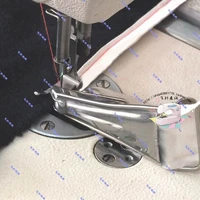 industrial sewing machine single needle flat car heavy duty material double bag four folding hem bag edge edging device