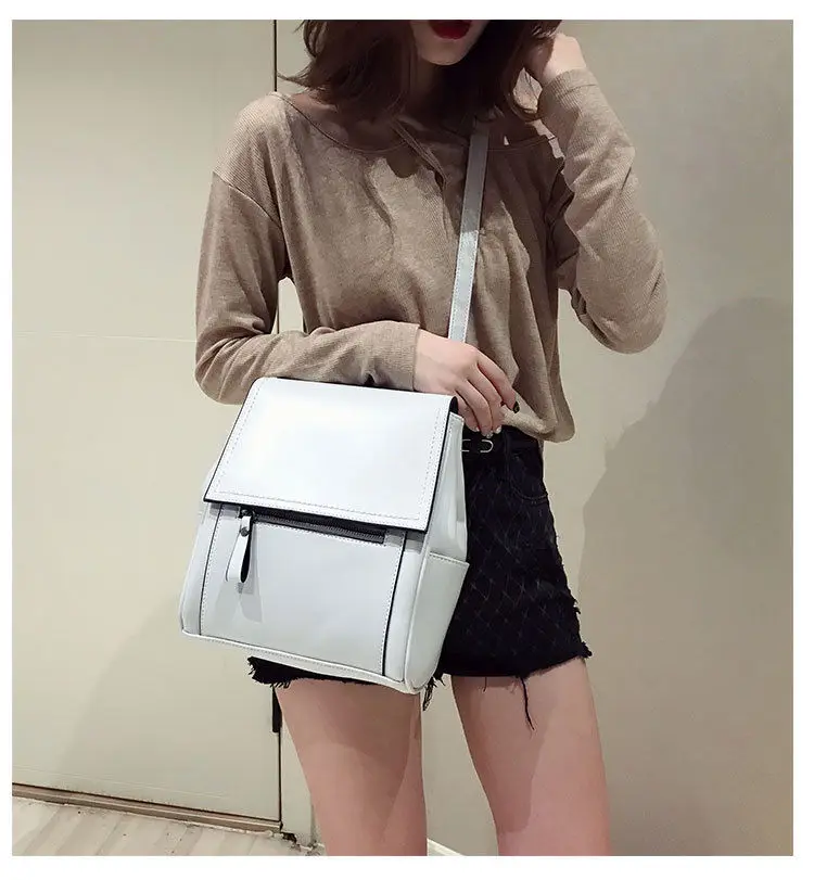 

New PU Ladies Leather Backpacks Women Business Bags Multifunction Female Laptop Backpack Fashion Student School Bags for Girls