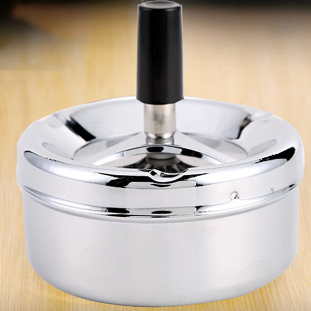 Круглая вращающаяся пепельница с крышкой практичные аксессуары для курения из