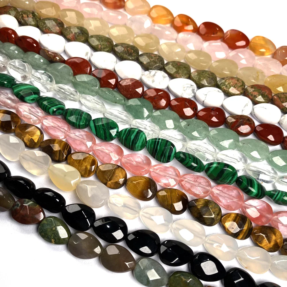 

Natural Stone Water drop shape Faceted crystal Semifinished Loose beads For jewelry making DIY Necklace Bracelet Accessories