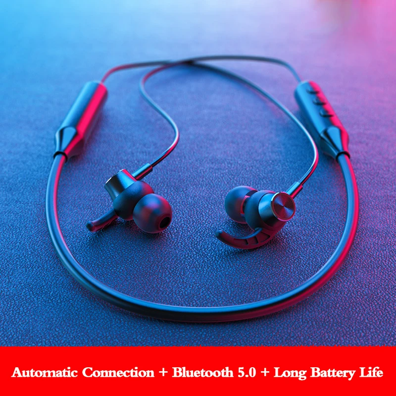 Металлические магнитные спортивные водонепроницаемые беспроводные наушники с Bluetooth, шумоподавлением и микрофоном для телефона Xiaomi ON.