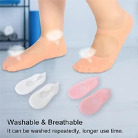 17 5cm x 8 1cm anti crack moisturizing unisex feet protector with hole breathable dead skin removal silicone socks foot care
