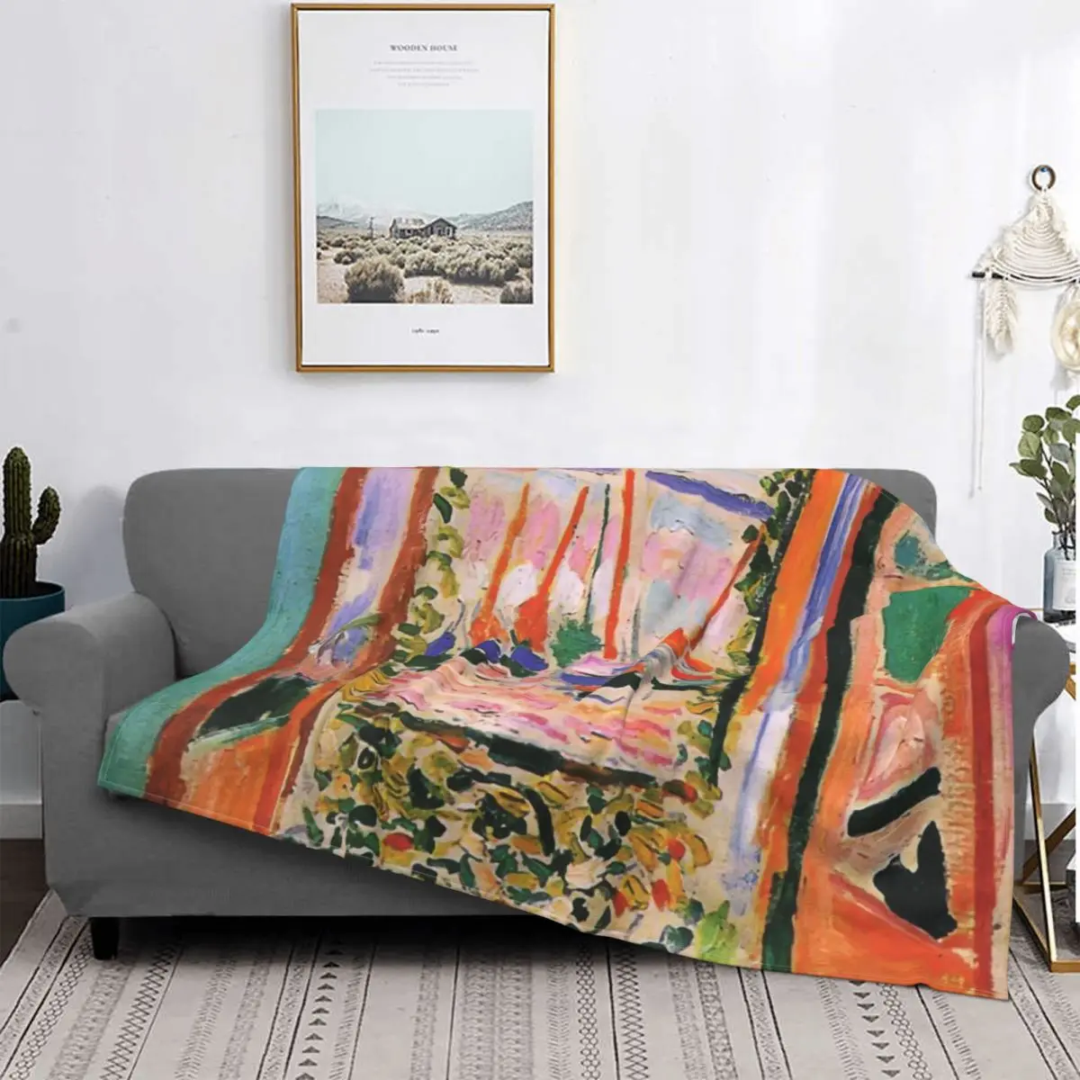 

Henri Matisse Blankets Fleece Print Fauvism Impressionist Breathable Lightweight Throw Blanket for Bedding Office Plush Thin