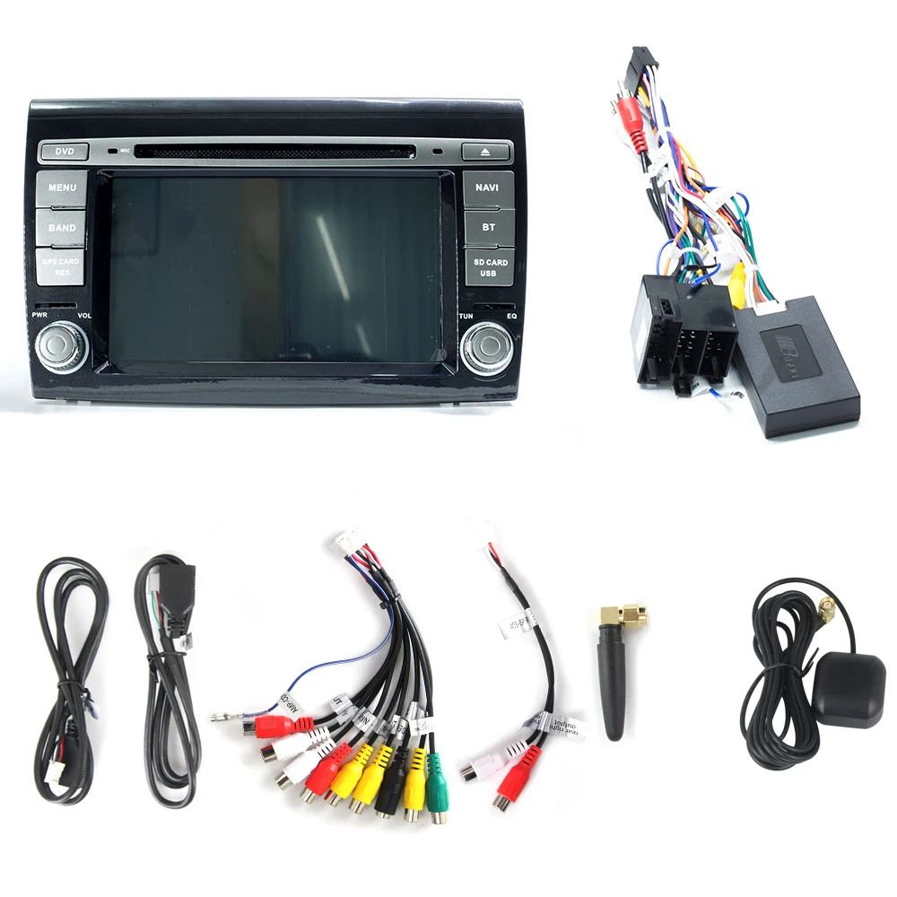 Автомобильный мультимедийный плеер IPS DSP 4 Гб 2 Din Android 11 для Fiat/Bravo 2007 2008 2009 2010 2011 2012