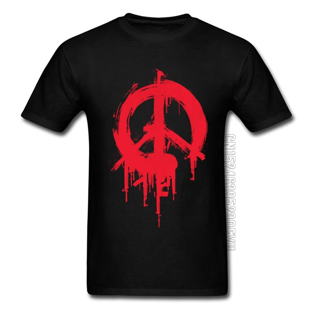 Красные и черные футболки без войны в сирийском стиле Забавные летняя модная
