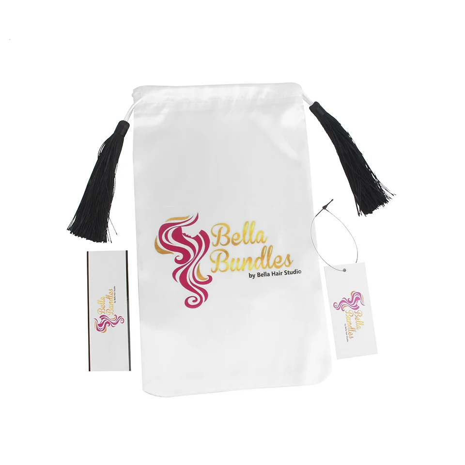 Индивидуальные лого девственные волосы для наращивания пучок клей оберточная