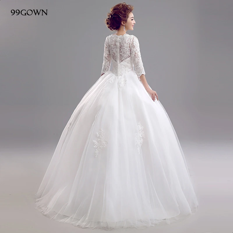 Платье женское свадебное ТРАПЕЦИЕВИДНОЕ на молнии сзади с рукавом 2021 и вышивкой |