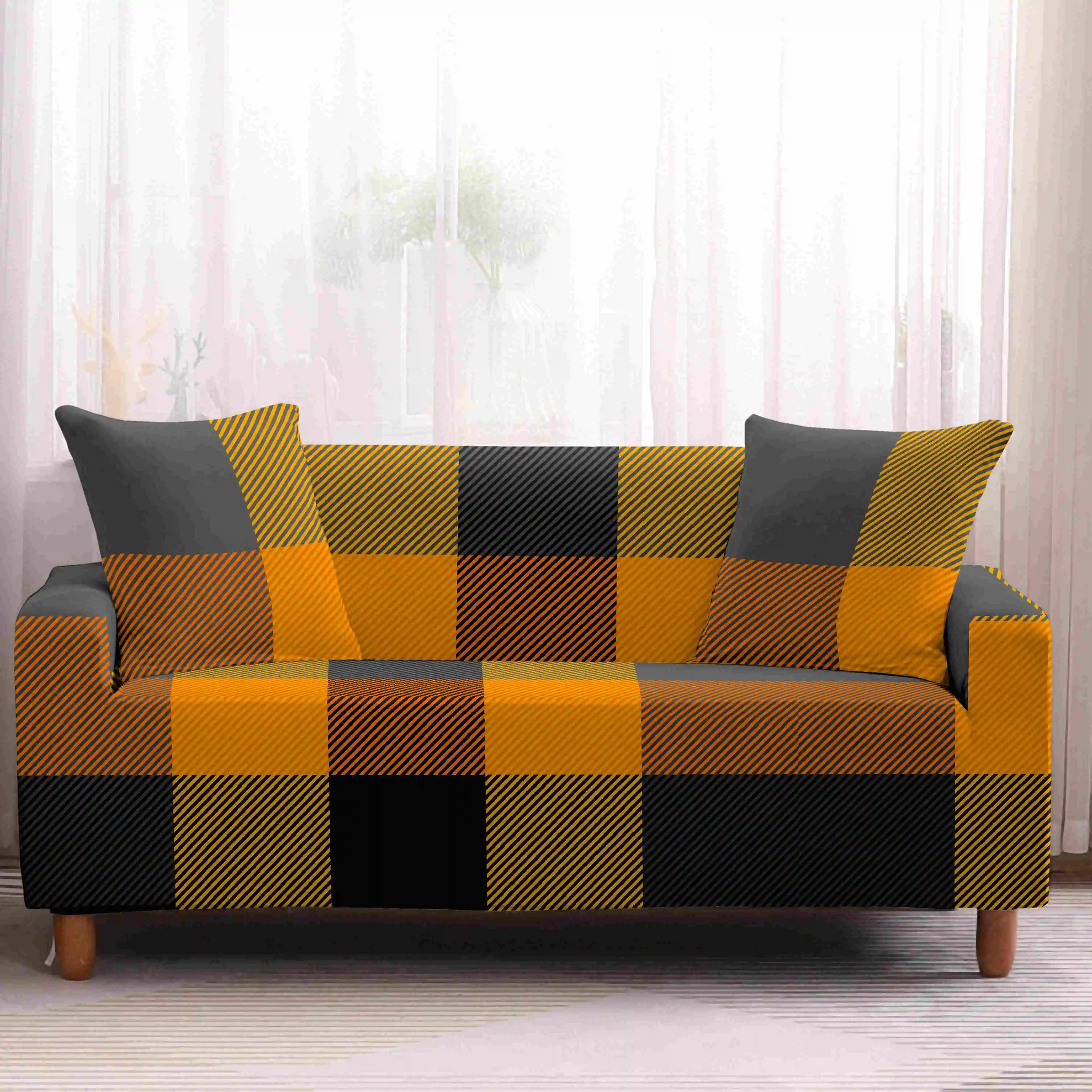 Домашний чехол для дивана с геометрическим рисунком эластичный 1/2/3/4 защитный