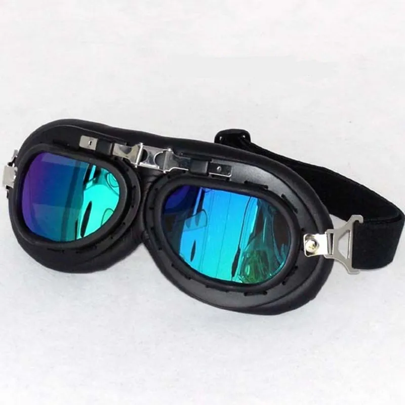 G2 Rainbow lens Ретро очки для мотоцикла, анти-УФ очки для скутера, Классические винтажные очки для пилота, мотоциклетный шлем, ветрозащитные защитные очки - Цвет: G2 Rainbow lens