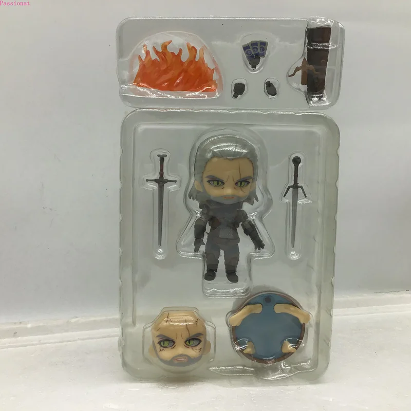 

Action Figures Model Toys Gift Doll PVC 10CM Q version Witcher-ed 3 Wild Hunt 907 # Geralt White Wolf Geralt
