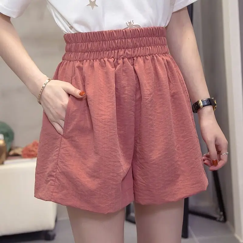 

Plus Size Wide Legs Shorts Female Summer New Loose High Waist Shorts Casual Versatile Hot Pants