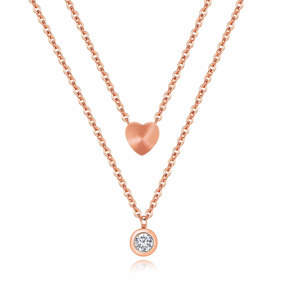 Женское ожерелье с подвеской в виде сердца из нержавеющей стали|fashion necklace|necklace