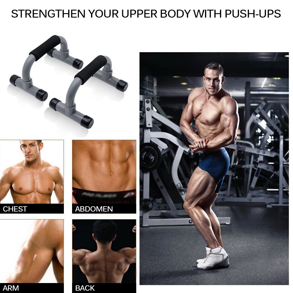 1 PairH Shape Push Up Rack Bar пластиковый серебристый пуш ап устройство силовой тренажер для