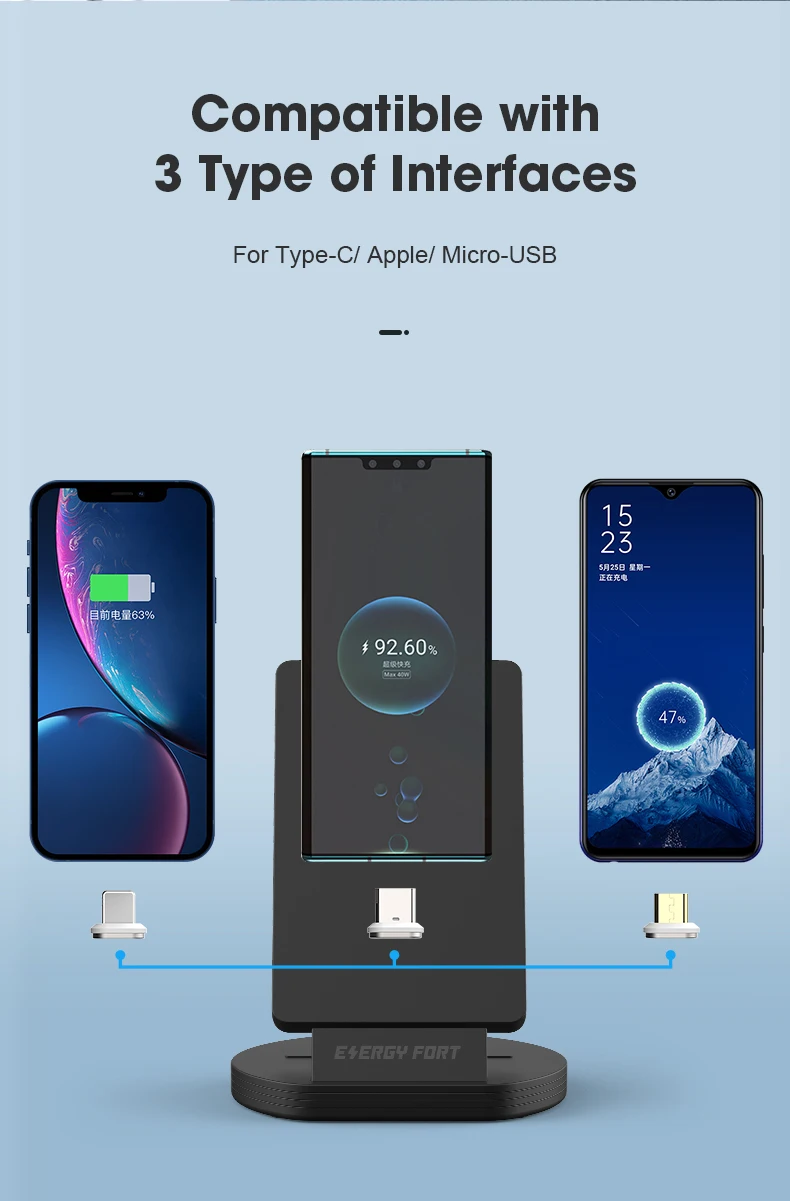 4 в 1 Магнитная зарядная док-станция Беспроводное зарядное устройство для Huawei P50 P40