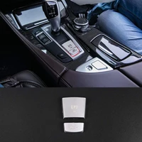 abs silver car electronic handbrake auto h p button cover trim for bmw 5 series gt 2010 2017 6 7 series x3 x4 x5 x6 2009 2018