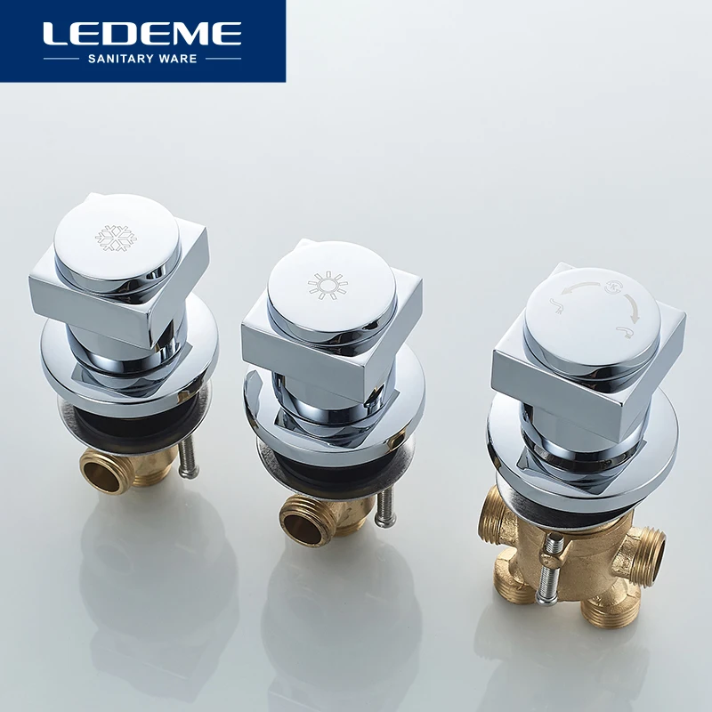 LEDEME смеситель для ванной комнаты с несколькими ручками хромированный холодной и