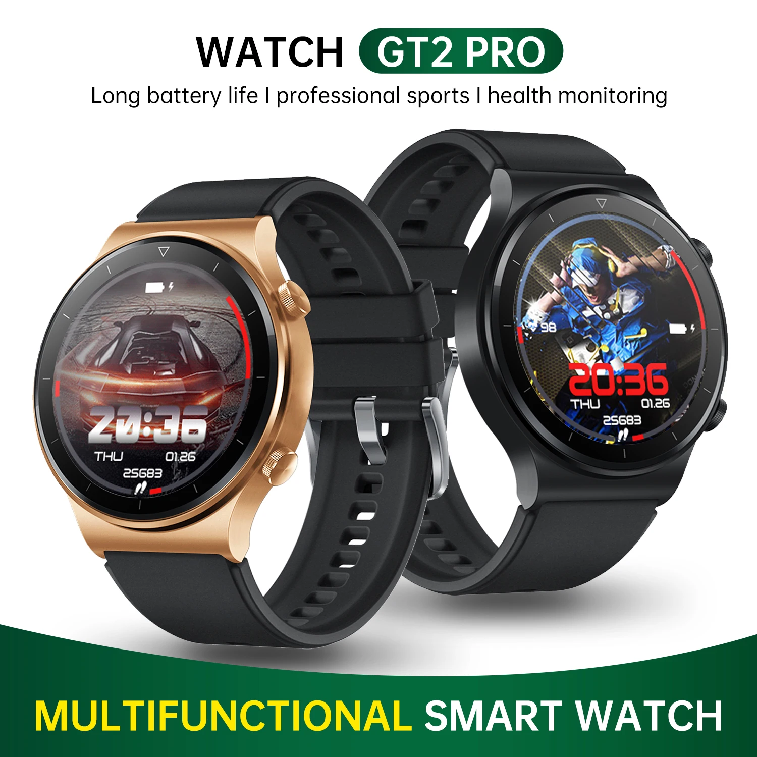 2021 smart watch gt2 pro fitness menwomen ip68 waterproof multiple sports mode hr monitoring watches for huawei xiaomi apple free global shipping
