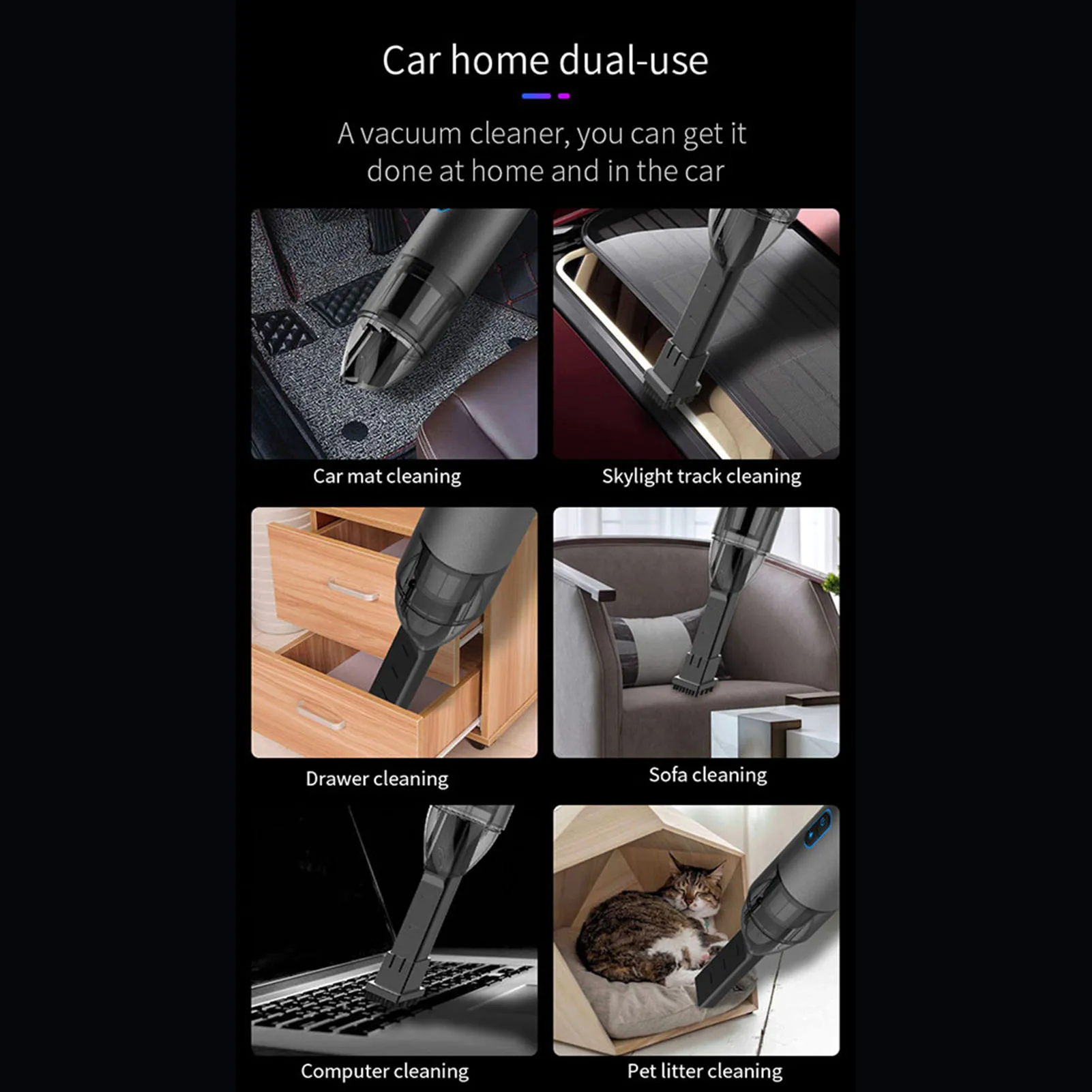 

Handheld Wireless Car Vacuum Cleaner Cordless Auto Vacuum Home Car Dual Use Mini Vacuum Cleaner Wet Dry Auto Vacuum Cleaner