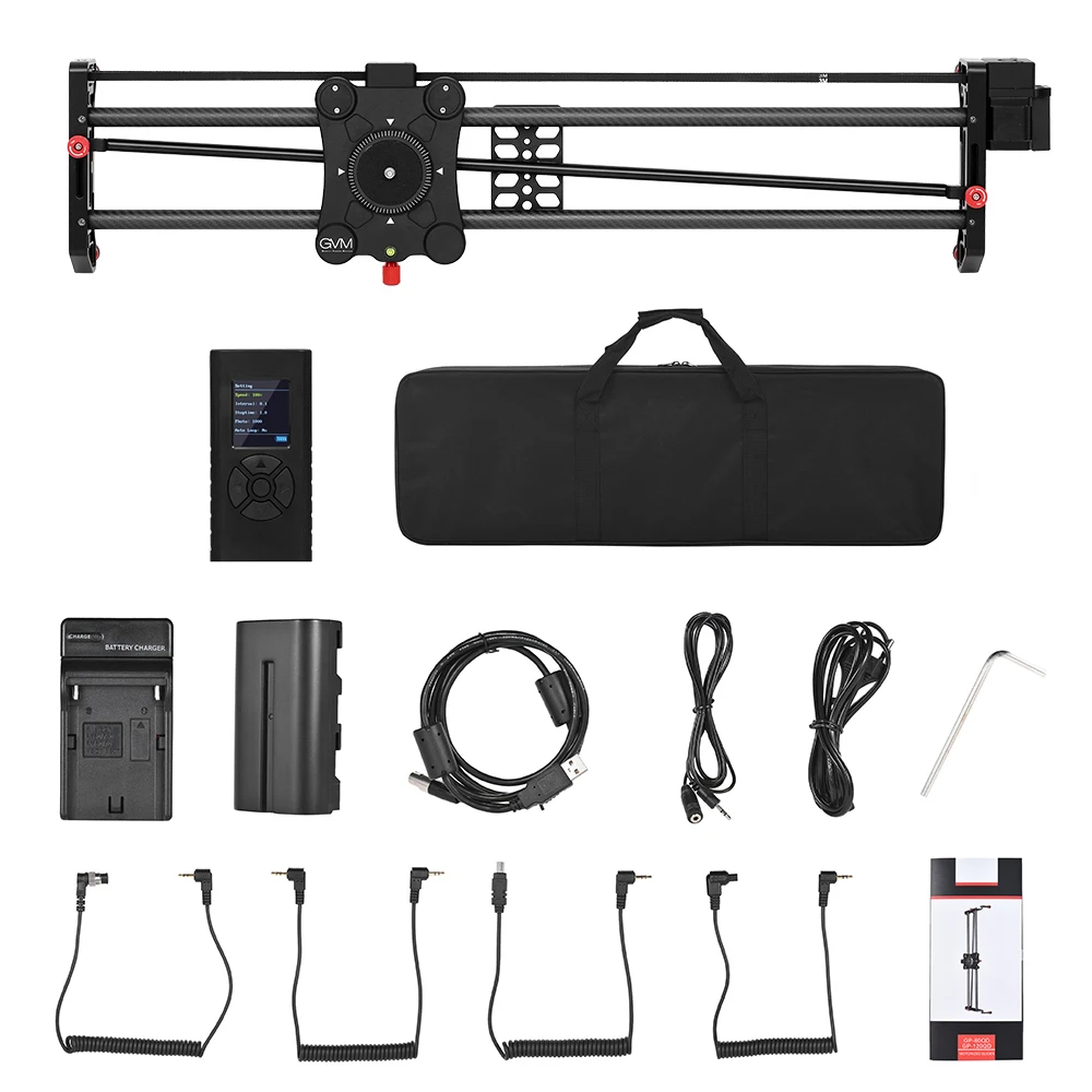 

Photography Studio GP-120QD 120cm Motorized Camera Track Slider Dolly Rail Carbon Fiber Time Lapse Follow Focus for DSLR ILDC