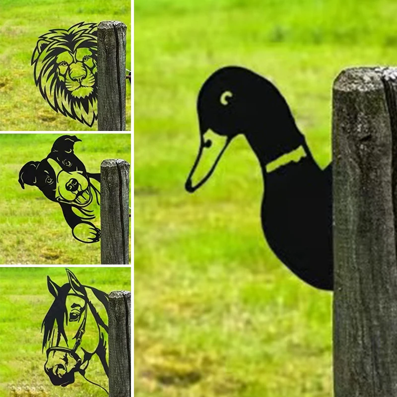 

Metal Animals Garden Decoration Outdoor Art Crafts Creative Ornaments for Home Garden Courtyard L5