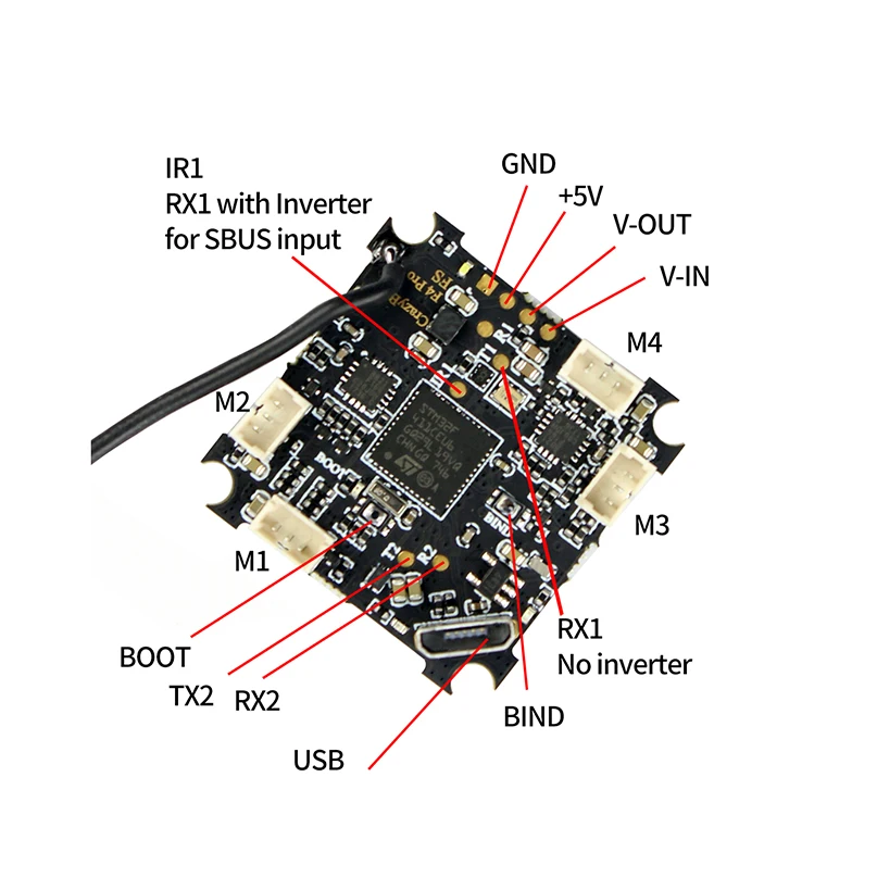Happymodel Mobula7 Mobula 7 запасные части замена Crazybee F4 Pro Контроллер полета SE0802 1-2S 16000KV 19000KV CW CCW двигатели