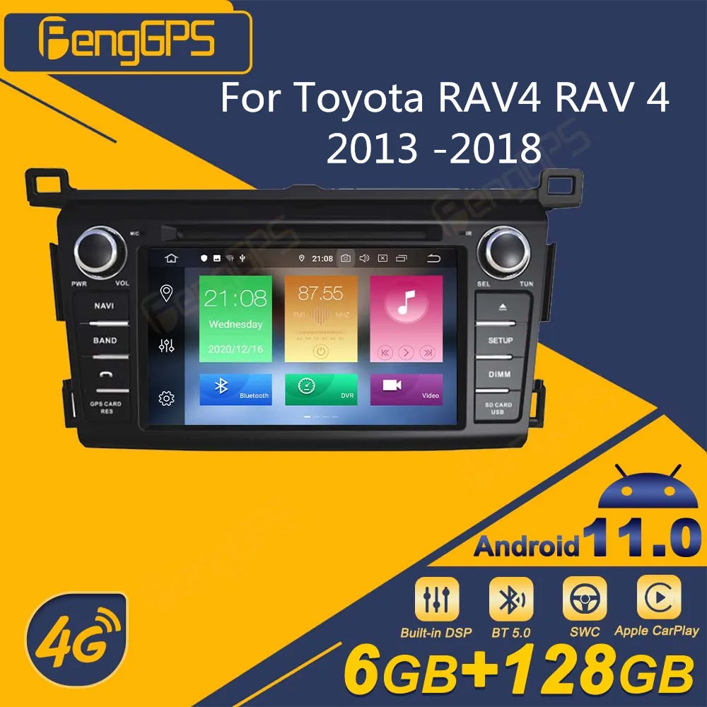 

Автомагнитола для Toyota RAV4 RAV 4 2013 -2018, Android, 2Din, стереоприемник, Авторадио, мультимедийный DVD-плеер, GPS-навигатор, экран блока PX6